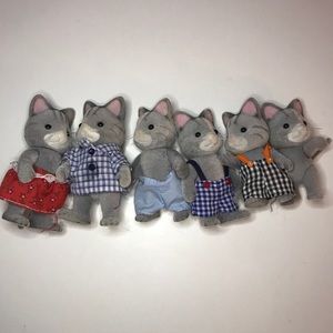 Gray Tabby Calico Critters Family